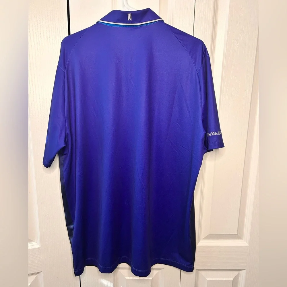 Tiger Woods Collection by Nike Ponte Vedra Inn & Club Blue Golf Polo Shirt XL‎